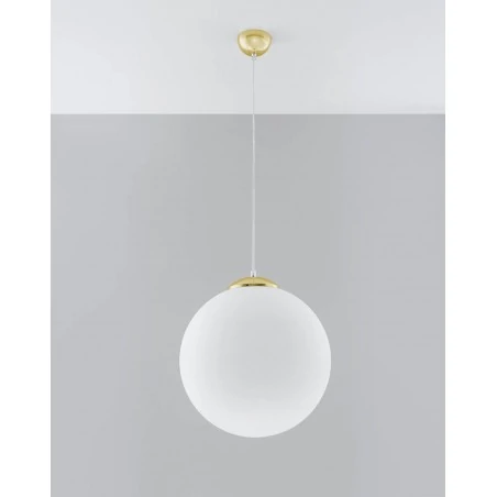 Lampy-sufitowe - sl.0717 lampa wisząca modna kula ze złotymi dodatkami ugo 40 sollux 