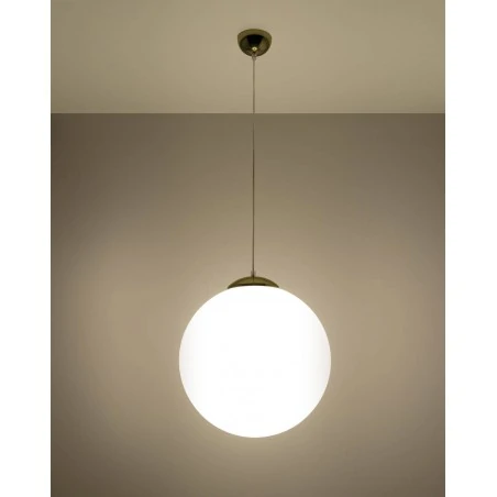 Lampy-sufitowe - sl.0717 lampa wisząca modna kula ze złotymi dodatkami ugo 40 sollux 
