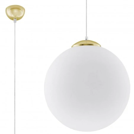 Lampy-sufitowe - sl.0717 lampa wisząca modna kula ze złotymi dodatkami ugo 40 sollux 