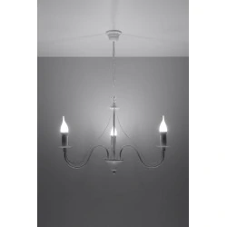 Lampy-sufitowe - biały żyrandol 3 ramiona e14 minerwa sl.0213 sollux lighting 