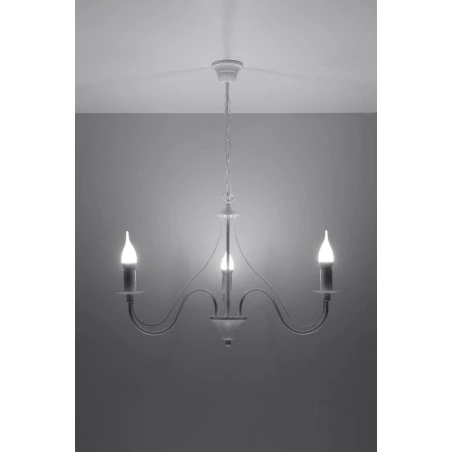 Lampy-sufitowe - biały żyrandol 3 ramiona e14 minerwa sl.0213 sollux lighting 