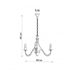 Lampy-sufitowe - biały żyrandol 3 ramiona e14 minerwa sl.0213 sollux lighting 