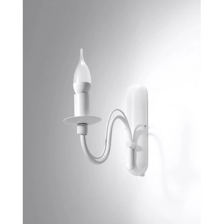 Kinkiety-do-salonu - kinkiet biały minerwa e14 sl.0216 sollux lighting 