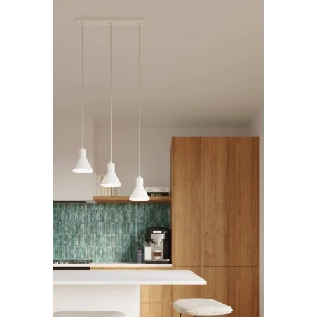 Lampy-sufitowe - sl.0983 biała lampa wisząca klasyczna stalowa taleja 1 e27 sollux 