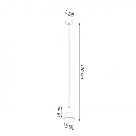 Lampy-sufitowe - sl.0983 biała lampa wisząca klasyczna stalowa taleja 1 e27 sollux 