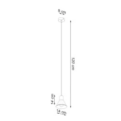 Lampy-sufitowe - sl.0985 prosta czarna lampa wisząca e27 taleja 1 sollux 
