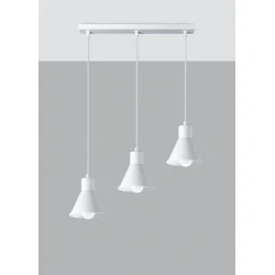 Lampy-sufitowe - sl.0984 biała lampa wisząca potrójny zwis taleja 3xe27 sollux 