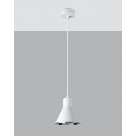 Oswietlenie-sufitowe - biała lampa wisząca tazila sl.0987 sollux lighting 