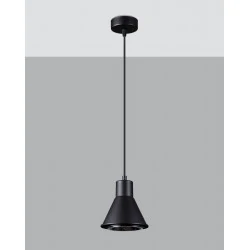 Oswietlenie-sufitowe - czarna lampa wisząca tazila sl.0989 sollux lighting 