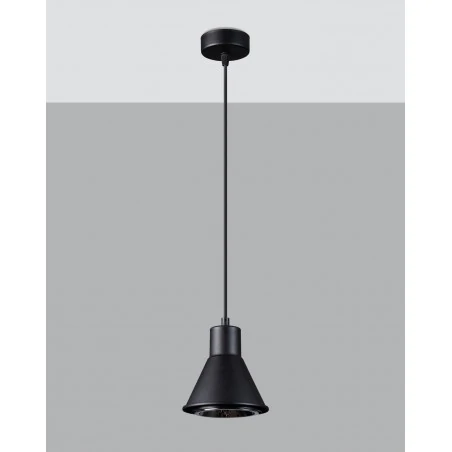 Oswietlenie-sufitowe - czarna lampa wisząca tazila sl.0989 sollux lighting 