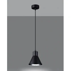 Oswietlenie-sufitowe - czarna lampa wisząca tazila sl.0989 sollux lighting 