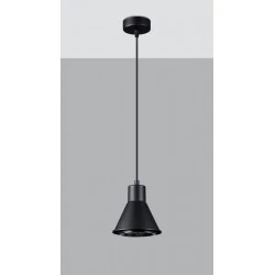 Oswietlenie-sufitowe - czarna lampa wisząca tazila sl.0989 sollux lighting 