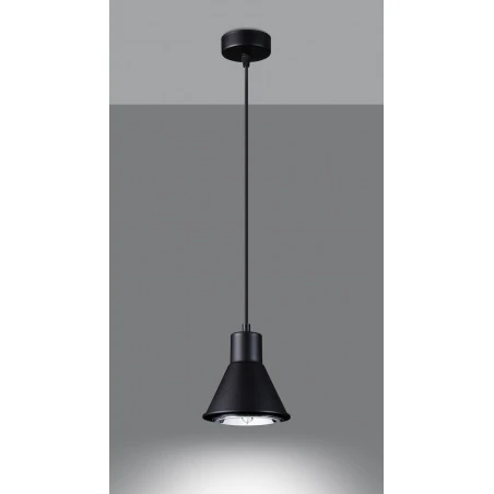 Oswietlenie-sufitowe - czarna lampa wisząca tazila sl.0989 sollux lighting 