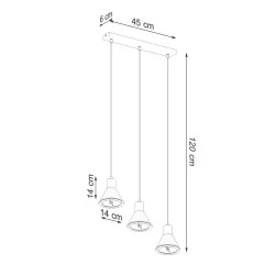 Oswietlenie-sufitowe - czarna lampa wisząca 3xgu10 tazila sl.0990 sollux lighting 