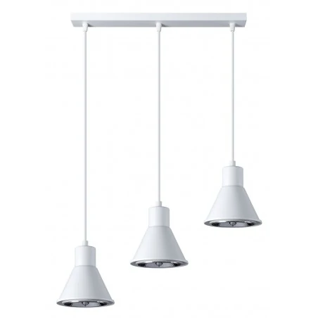 Oswietlenie-sufitowe - biała lampa wisząca 3xgu10 tazila sl.0988 sollux lighting 