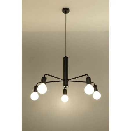 Lampy-sufitowe - żyrandol lampa sufitowa pajączek duomo 5xe27 sl.0304 sollux 