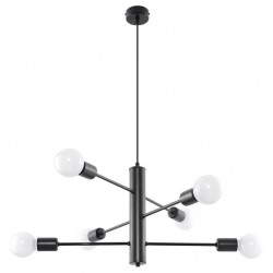 Lampy-sufitowe - żyrandol industrialna lampa pajączek duomo 6xe27 sl.0305 sollux