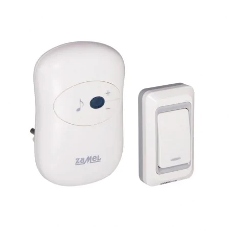 Dzwonki-do-drzwi-bezprzewodowe - dzwonek bezprzewodowy na baterie duży zasięg 100m disco st-930 zamel 