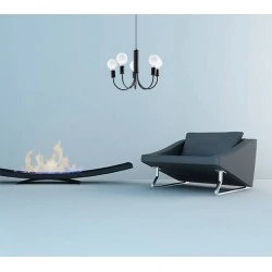 Oswietlenie-sufitowe - czarny żyrandol 5xe27 piccolo sl.0855 sollux lighting 