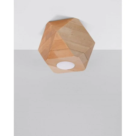 Oswietlenie-sufitowe - plafon z naturalnego drewna woody sl.1009 sollux lighting 