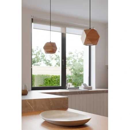 Oswietlenie-sufitowe - plafon z naturalnego drewna woody sl.1009 sollux lighting 