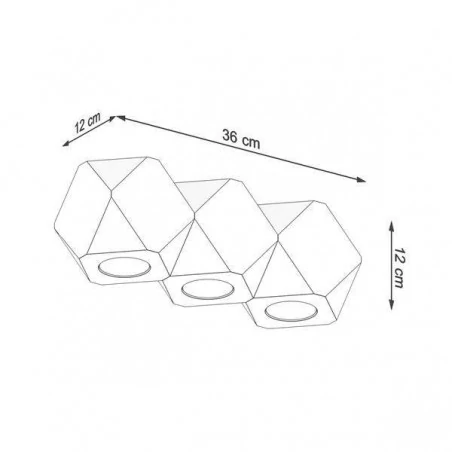 Oswietlenie-sufitowe - plafon z naturalnego drewna 3xgu10 woody sl.1010 sollux lighting 