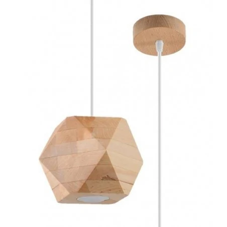 Oswietlenie-sufitowe - lampa wisząca z naturalnego drewna woody sl.1011 sollux lighting 