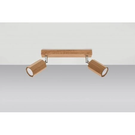Oswietlenie-sufitowe - drewniany plafon 2xgu10 zeke sl.1029 sollux lighting 