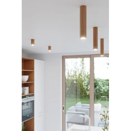 Oswietlenie-sufitowe - drewniany plafon 2xgu10 zeke sl.1029 sollux lighting 