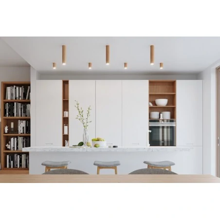 Oswietlenie-sufitowe - drewniany plafon 2xgu10 zeke sl.1029 sollux lighting 