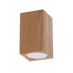 Oswietlenie-sufitowe - plafon oprawa natynkowa downlight drewno keke 10 dąb gu10 sl.1040 sollux
