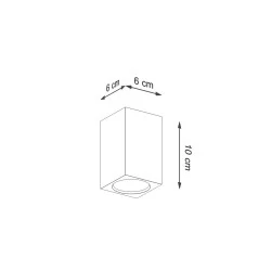 Oswietlenie-sufitowe - plafon oprawa natynkowa downlight drewno keke 10 dąb gu10 sl.1040 sollux 