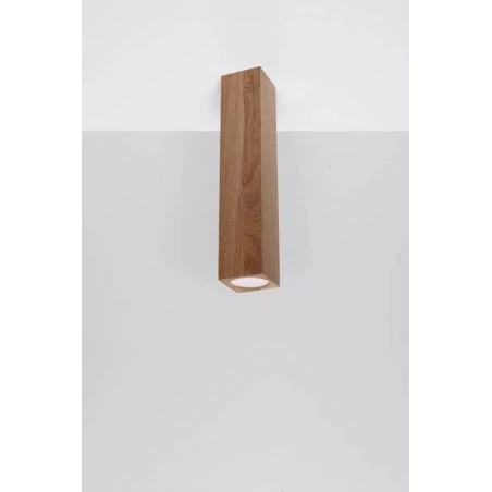Oswietlenie-sufitowe - oprawa sufitowa drewniana downlight keke 30 dąb sl.1041 sollux 