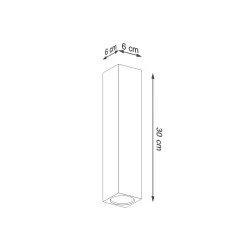 Oswietlenie-sufitowe - oprawa sufitowa drewniana downlight keke 30 dąb sl.1041 sollux 