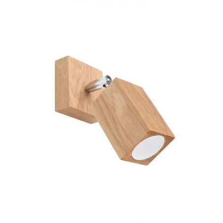 Kinkiety-do-salonu - kinkiet drewniany pojedynczy gu10 keke dąb sl.1035 sollux 