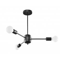 Lampy-sufitowe - sl.1021 nowoczesna lampa sufitowa loftowa lango 3xe27 czarny sollux