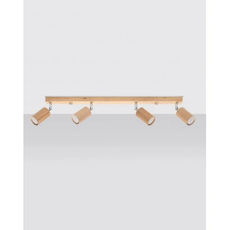 Oswietlenie-sufitowe - drewniany plafon 4xgu10 berg 4 sl.1042 sollux lighting 