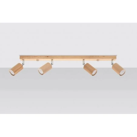 Oswietlenie-sufitowe - drewniany plafon 4xgu10 berg 4 sl.1042 sollux lighting 