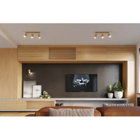 Oswietlenie-sufitowe - drewniany plafon 4xgu10 berg 4 sl.1042 sollux lighting 