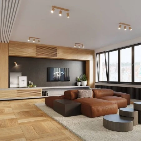 Oswietlenie-sufitowe - drewniany plafon 4xgu10 berg 4 sl.1042 sollux lighting 