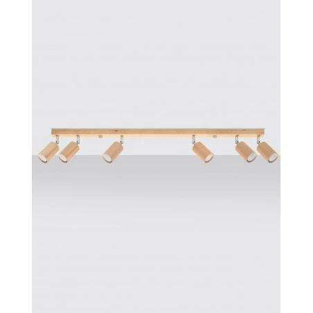 Oswietlenie-sufitowe - drewniany plafon 6xgu10 berg 6 sl.1043 sollux lighting 