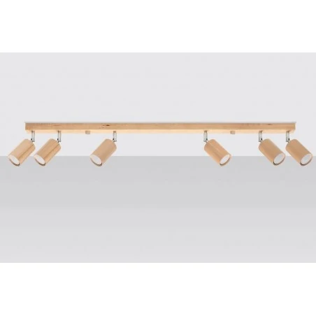 Oswietlenie-sufitowe - drewniany plafon 6xgu10 berg 6 sl.1043 sollux lighting 