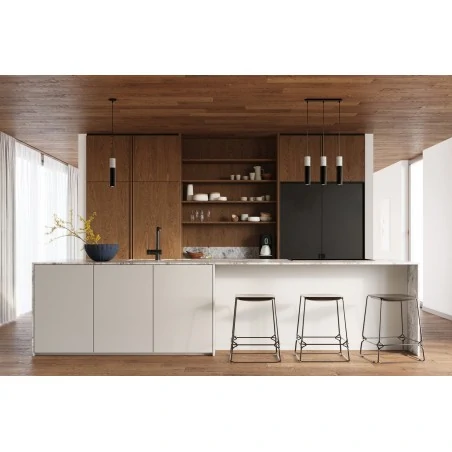 Oswietlenie-sufitowe - sl.1081 lampa wisząca 3 rury gu10 borgio 3p czarna z betonową wstawką sollux 