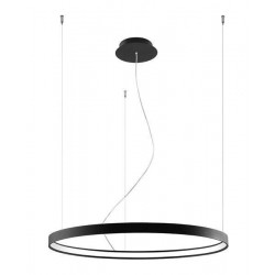 Lampy-sufitowe - czarny żyrandol led z ciepłym światłem 3000k 50w rio 78 th.101 sollux
