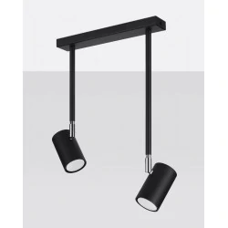 Oswietlenie-sufitowe - czarna lampa sufitowa 2xgu10 norano sl.1075 sollux lighting 