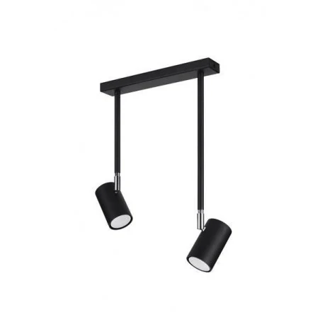 Oswietlenie-sufitowe - czarna lampa sufitowa 2xgu10 norano sl.1075 sollux lighting 