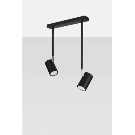 Oswietlenie-sufitowe - czarna lampa sufitowa 2xgu10 norano sl.1075 sollux lighting 