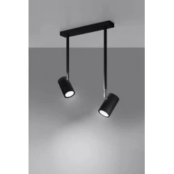 Oswietlenie-sufitowe - czarna lampa sufitowa 2xgu10 norano sl.1075 sollux lighting 