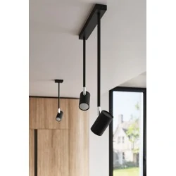 Oswietlenie-sufitowe - czarna lampa sufitowa 2xgu10 norano sl.1075 sollux lighting 