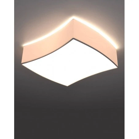 Lampy-sufitowe - biały plafon square sl.1054 sollux lighting 